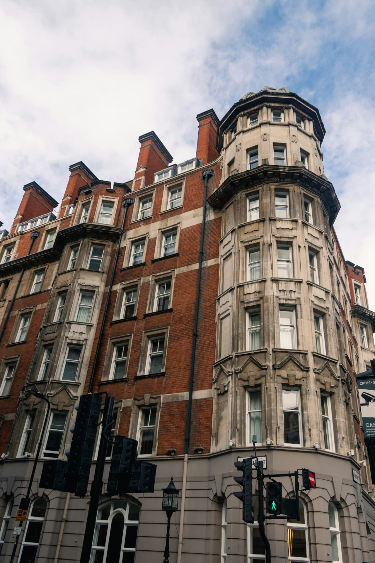 London residential tower with many windows